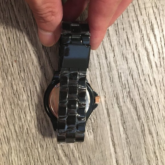 Watch Disney Women's Mickey Mouse Black Enamel Rhinestones Jewelry Bling NIB - Picture 11 of 16